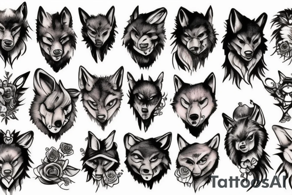 big bad wolf tattoo idea