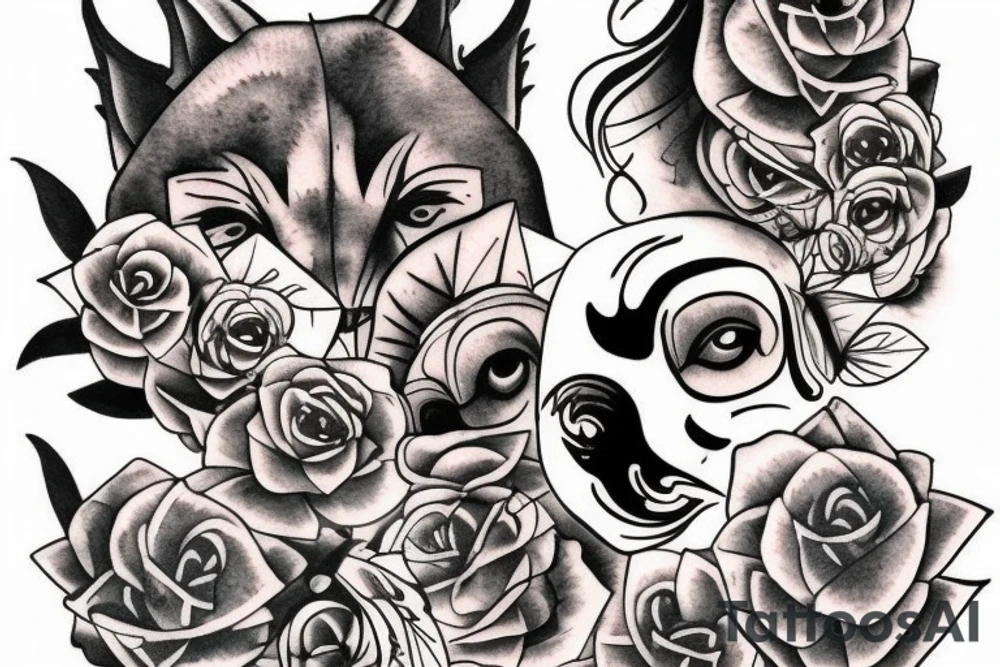 big bad wolf tattoo idea