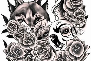 big bad wolf tattoo idea
