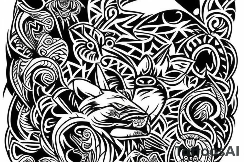 big bad wolf tattoo idea