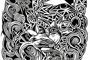 big bad wolf tattoo idea
