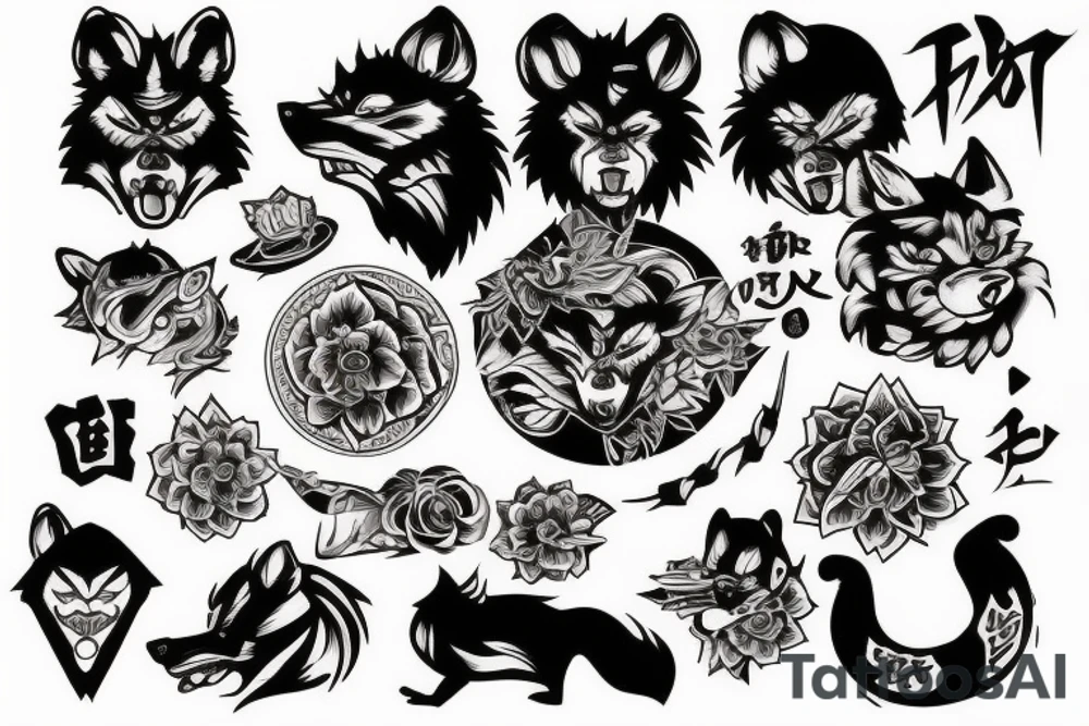 big bad wolf tattoo idea