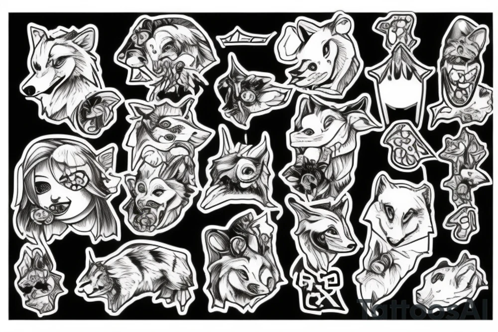 big bad wolf tattoo idea
