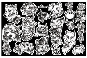 big bad wolf tattoo idea