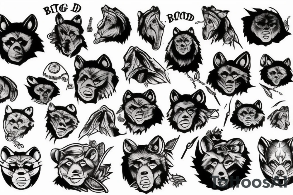 big bad wolf tattoo idea
