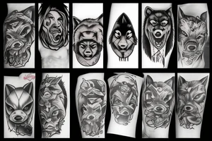 big bad wolf tattoo idea
