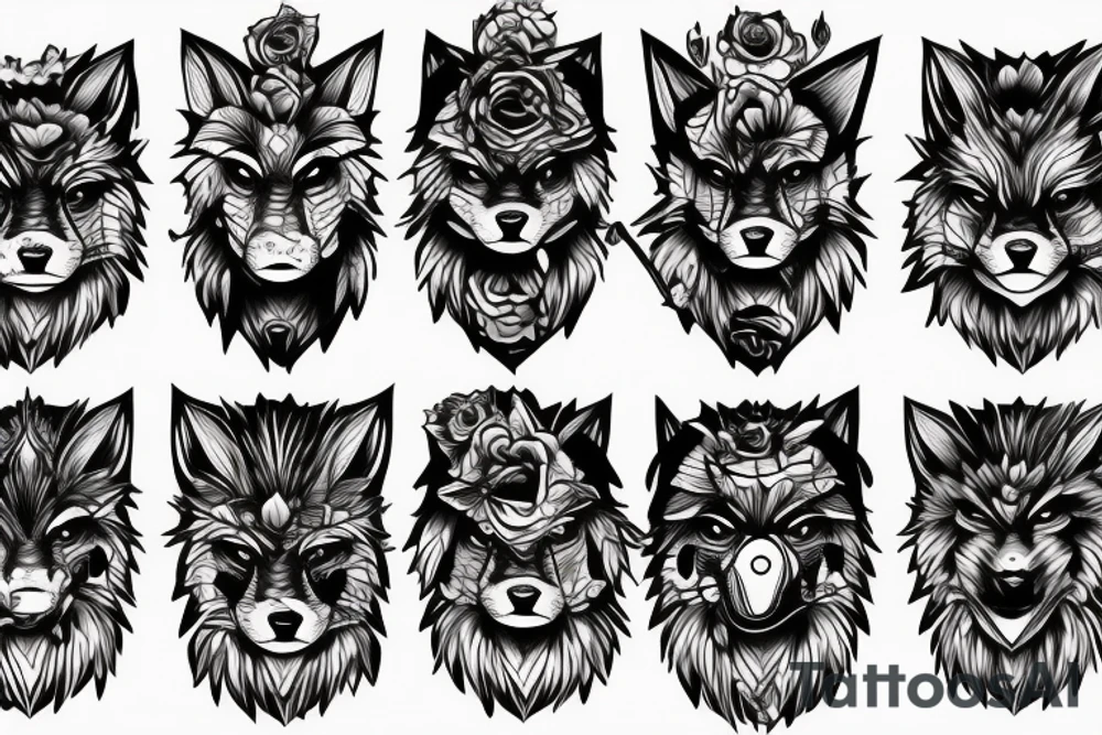 big bad wolf tattoo idea