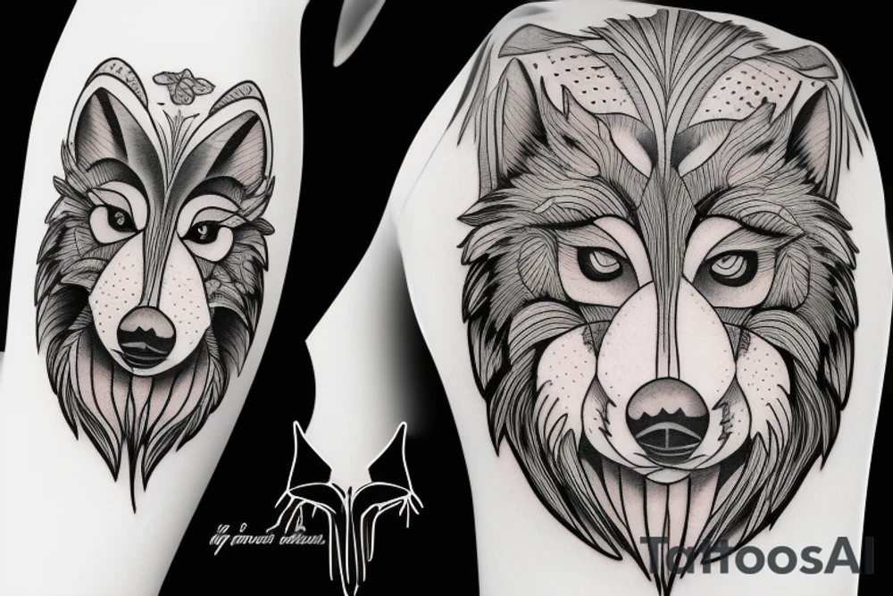 big bad wolf tattoo idea