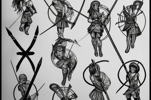 roman Archer drawing their bow tattoo idea