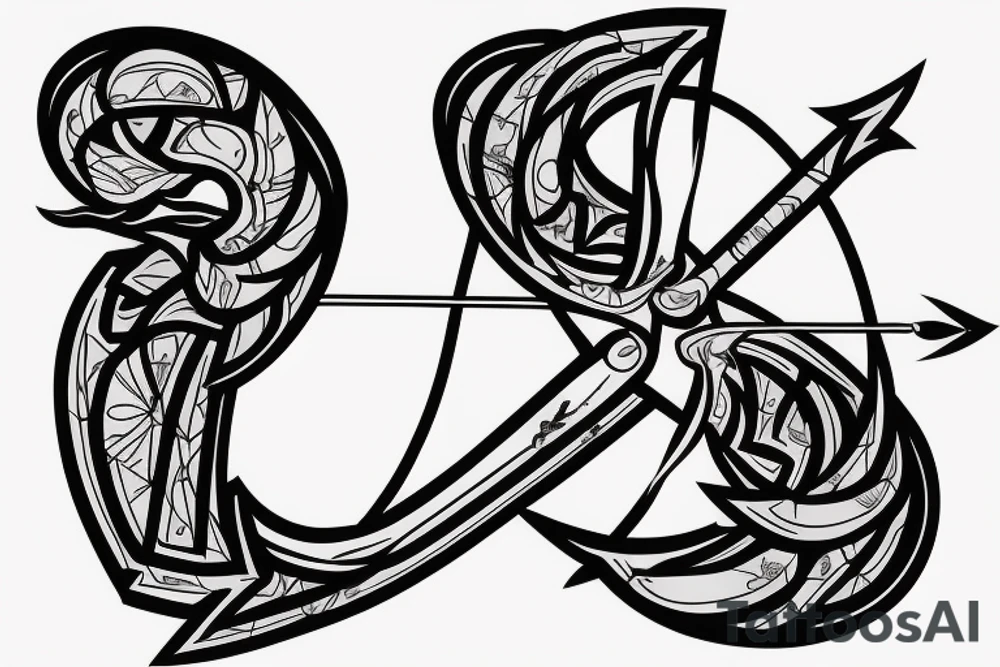 Greek Archer drawing their bow tattoo idea