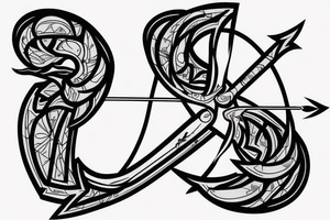 Greek Archer drawing their bow tattoo idea