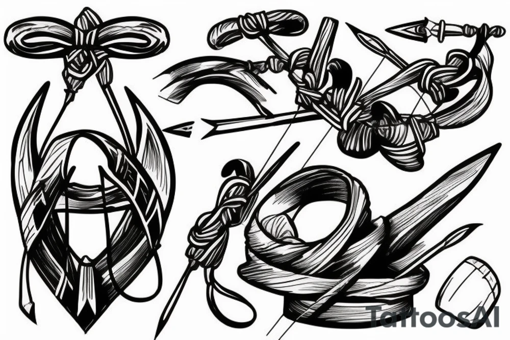 Greek Archer drawing their bow tattoo idea