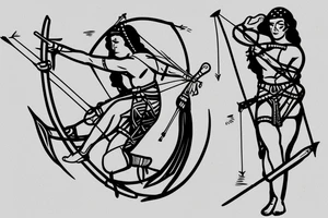 Greek Archer, pulling their bow tattoo idea