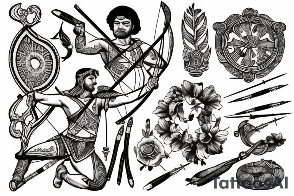 A greek archer shooting tattoo idea