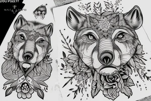 big bad wolf tattoo idea
