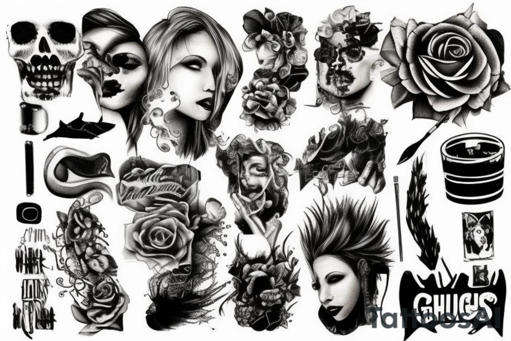 Grunge rock tattoo idea