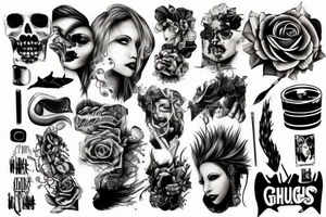 Grunge rock tattoo idea