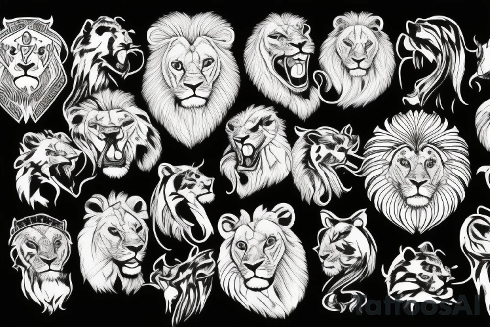 lion in the desert tattoo idea