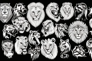 lion in the desert tattoo idea