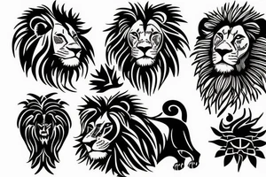 lion in the desert tattoo idea