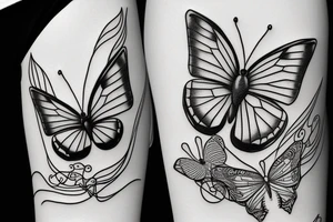 butterfly sailboat little tattoo idea