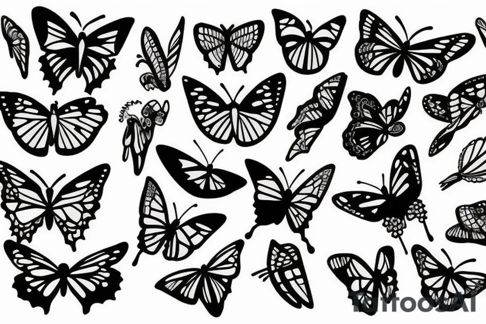 butterfly sailboat little tattoo idea