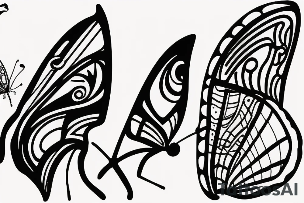 butterfly sailboat little tattoo idea