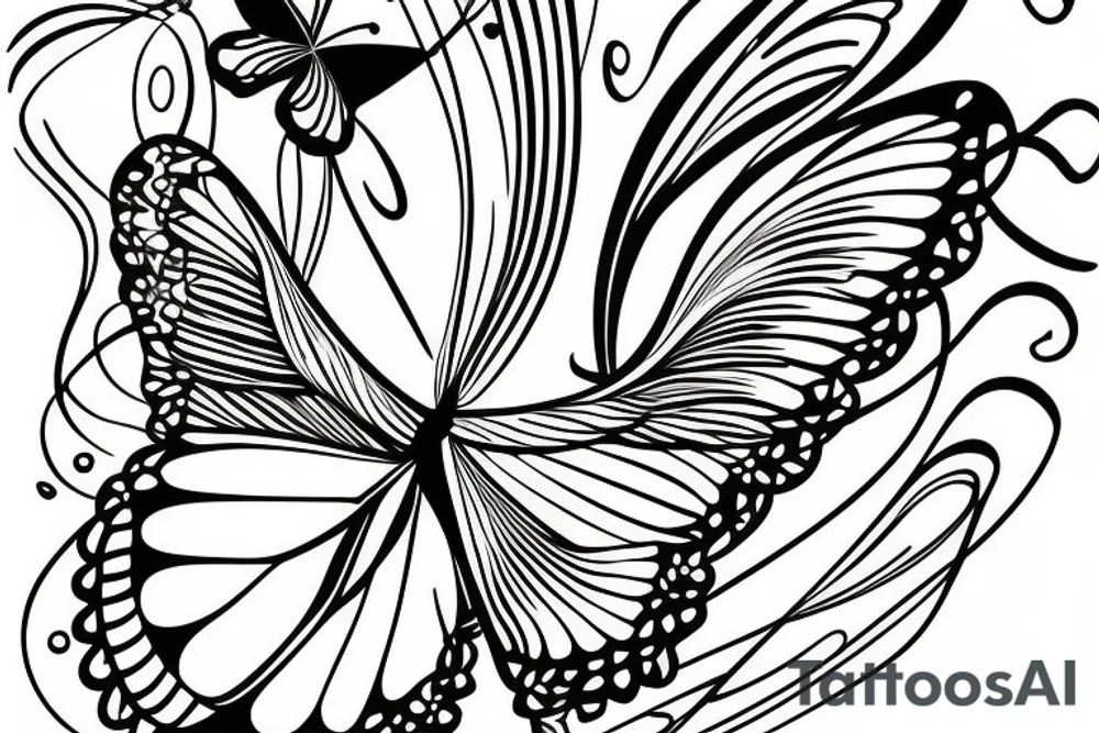 butterfly sailboat little tattoo idea