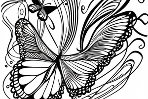 butterfly sailboat little tattoo idea