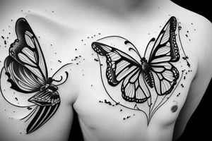 butterfly sailboat tattoo idea