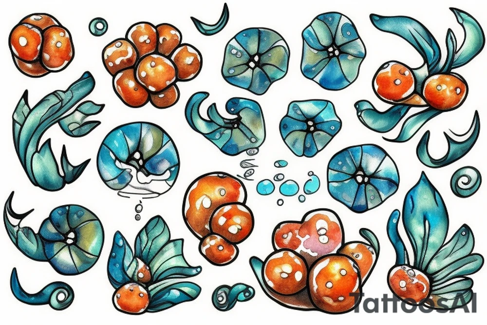 Cloudberry with sea tattoo idea