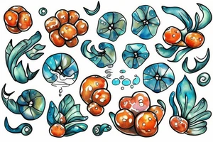 Cloudberry with sea tattoo idea