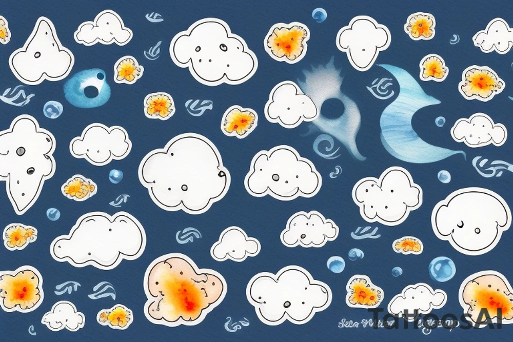 Cloudberry with sea tattoo idea