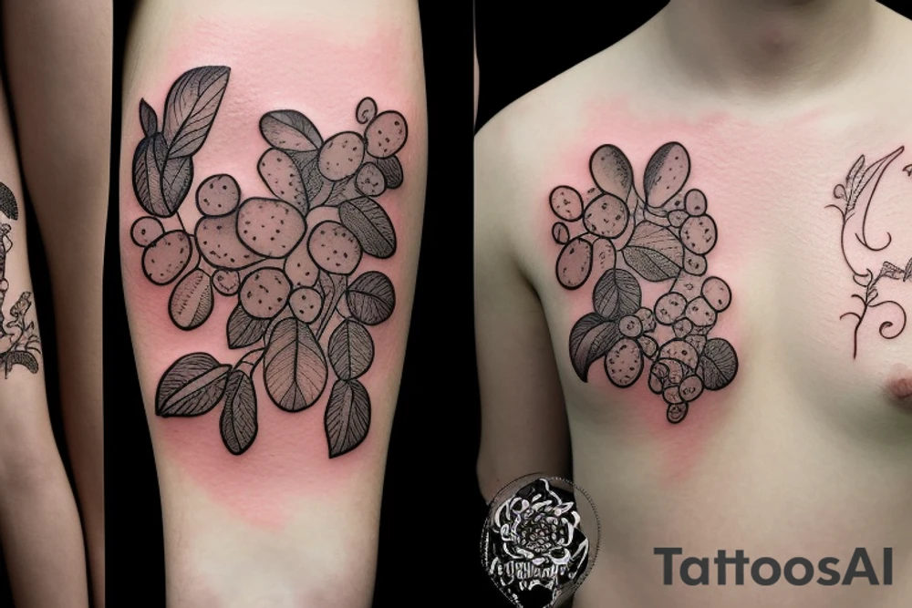 Cloudberry, cowberry  forest tattoo idea