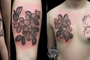 Cloudberry, cowberry  forest tattoo idea