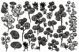 Cloudberry, cowberry  forest tattoo idea