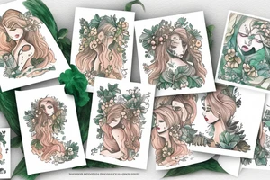 Girl near be the sea and the forest, she takes cloudberry tattoo idea