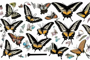 Swallowtail butterfly tattoo idea