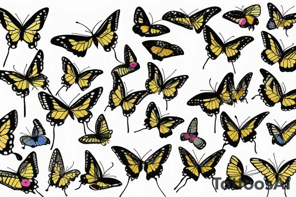 Swallowtail butterfly tattoo idea