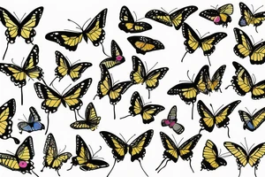 Swallowtail butterfly tattoo idea