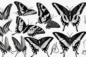 Swallowtail butterfly tattoo idea