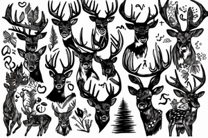 Deer tattoo idea