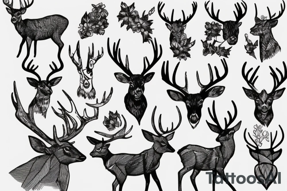 Deer tattoo idea