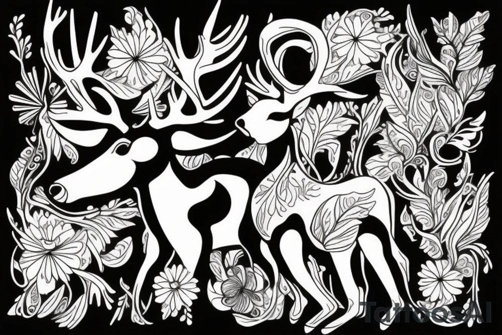 Deer tattoo idea