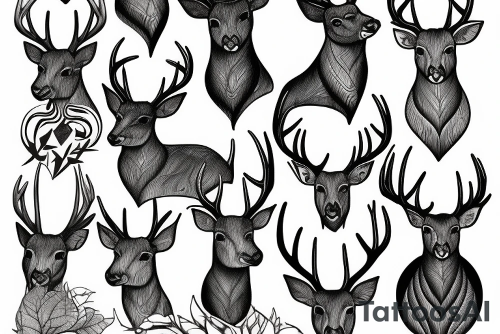 Deer tattoo idea