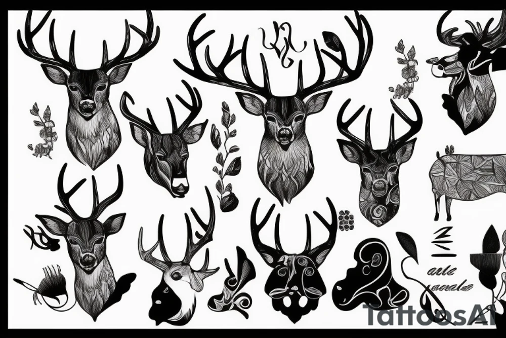 Deer tattoo idea