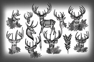 Deer in the forest tattoo idea