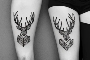 Deer in the forest tattoo idea