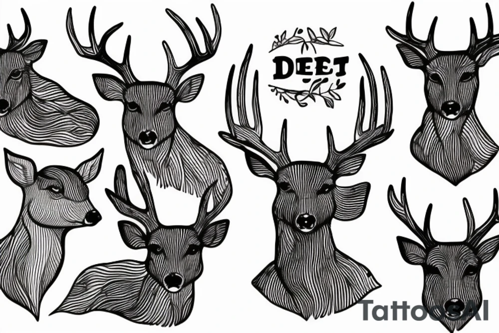 Deer tattoo idea