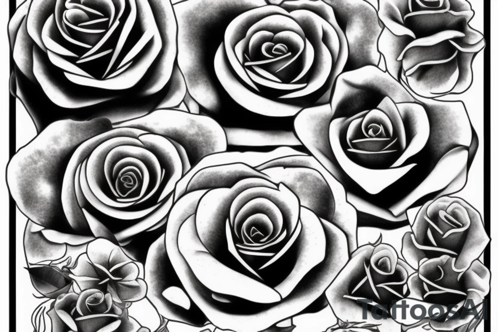 Rose with day of birth 1990 tattoo idea